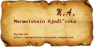 Mermelstein Ajnácska névjegykártya